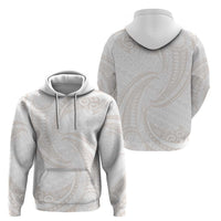 White Sunday Lotu Tamaiti Hoodie Polynesian Wave Pastel Nude - Polynesian Pride