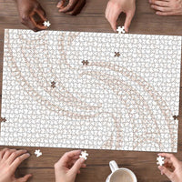 White Sunday Lotu Tamaiti Puzzle Polynesian Wave Pastel Nude - Polynesian Pride
