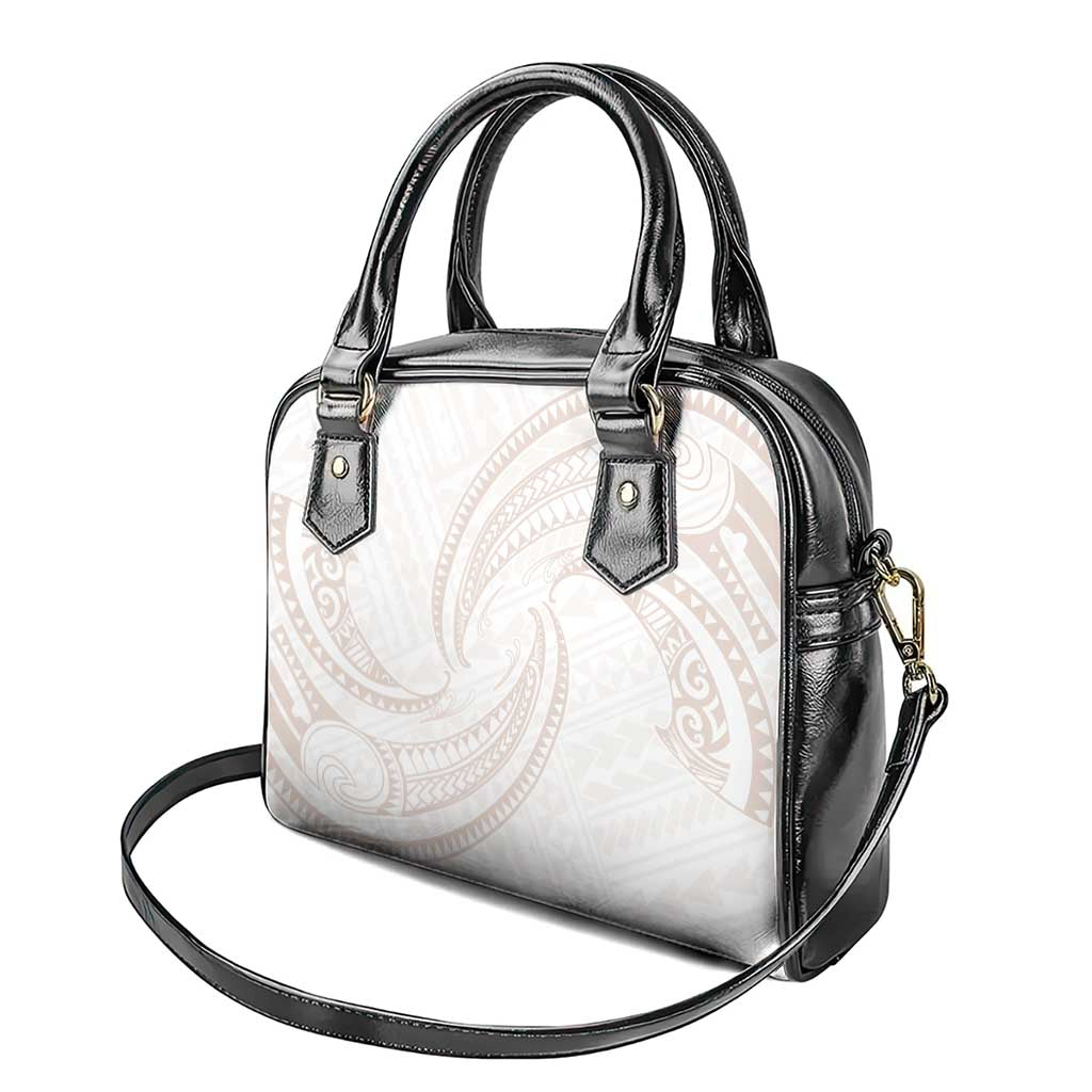 White Sunday Lotu Tamaiti Shoulder Handbag Polynesian Wave Pastel Nude - Polynesian Pride