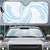 White Sunday Lotu Tamaiti Auto Sun Shade Polynesian Wave Pastel Sky Blue - Polynesian Pride