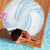 White Sunday Lotu Tamaiti Beach Blanket Polynesian Wave Pastel Sky Blue - Polynesian Pride