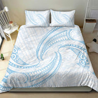 White Sunday Lotu Tamaiti Bedding Set Polynesian Wave Pastel Sky Blue LT9 - Polynesian Pride
