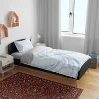 White Sunday Lotu Tamaiti Bedding Set Polynesian Wave Pastel Sky Blue LT9 - Polynesian Pride