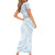 White Sunday Lotu Tamaiti Family Matching Short Sleeve Bodycon Dress and Hawaiian Shirt Polynesian Wave Pastel Sky Blue - Polynesian Pride