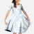White Sunday Lotu Tamaiti Family Matching Tank Maxi Dress and Hawaiian Shirt Polynesian Wave Pastel Sky Blue - Polynesian Pride