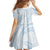 White Sunday Lotu Tamaiti Family Matching Tank Maxi Dress and Hawaiian Shirt Polynesian Wave Pastel Sky Blue - Polynesian Pride