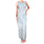 White Sunday Lotu Tamaiti Family Matching Tank Maxi Dress and Hawaiian Shirt Polynesian Wave Pastel Sky Blue - Polynesian Pride