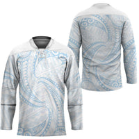 White Sunday Lotu Tamaiti Hockey Jersey Polynesian Wave Pastel Sky Blue - Polynesian Pride