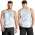 White Sunday Lotu Tamaiti Men Tank Top Polynesian Wave Pastel Sky Blue - Polynesian Pride