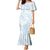 White Sunday Lotu Tamaiti Mermaid Dress Polynesian Wave Pastel Sky Blue - Polynesian Pride