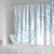White Sunday Lotu Tamaiti Shower Curtain Polynesian Wave Pastel Sky Blue - Polynesian Pride