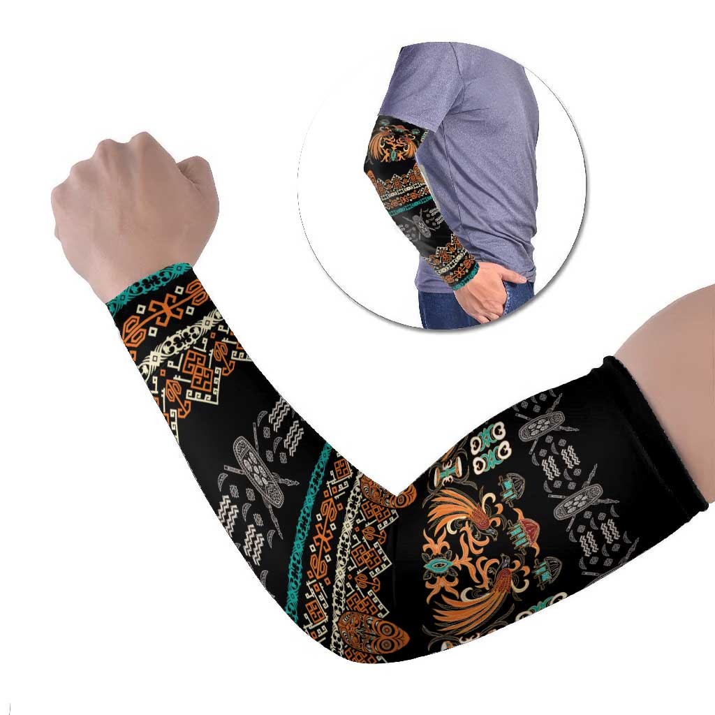 Black Batik Papua-inspired Pattern Arm Sleeves - Polynesian Pride