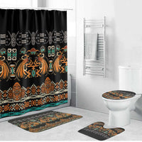 Black Batik Papua-inspired Pattern Bathroom Set - Polynesian Pride