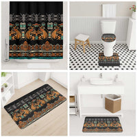 Black Batik Papua-inspired Pattern Bathroom Set - Polynesian Pride