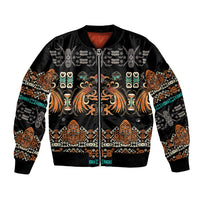 Black Batik Papua-inspired Pattern Bomber Jacket - Polynesian Pride