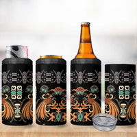 Black Batik Papua-inspired Pattern 4 in 1 Can Cooler Tumbler - Polynesian Pride