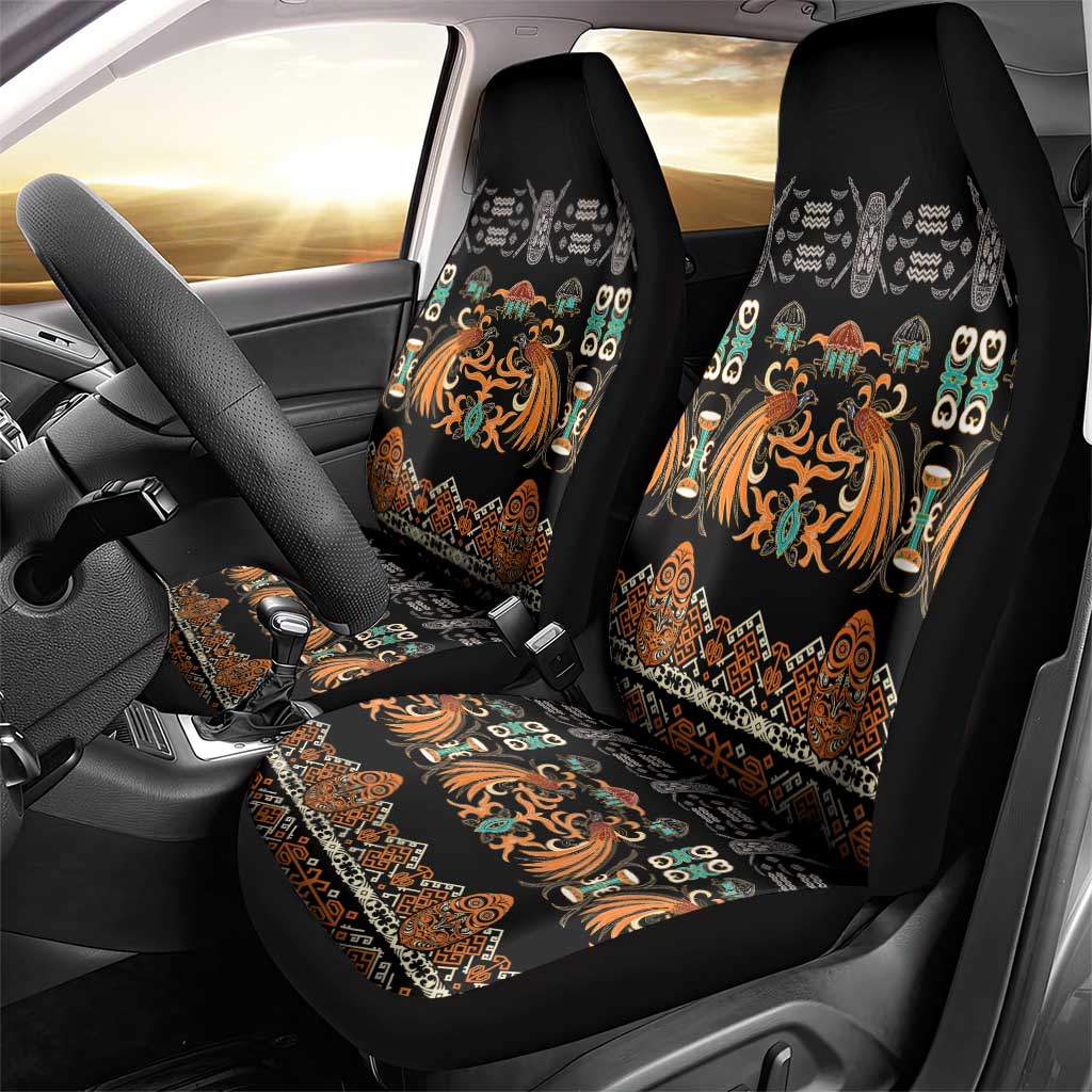 Black Batik Papua-inspired Pattern Car Seat Cover LT9 - Polynesian Pride
