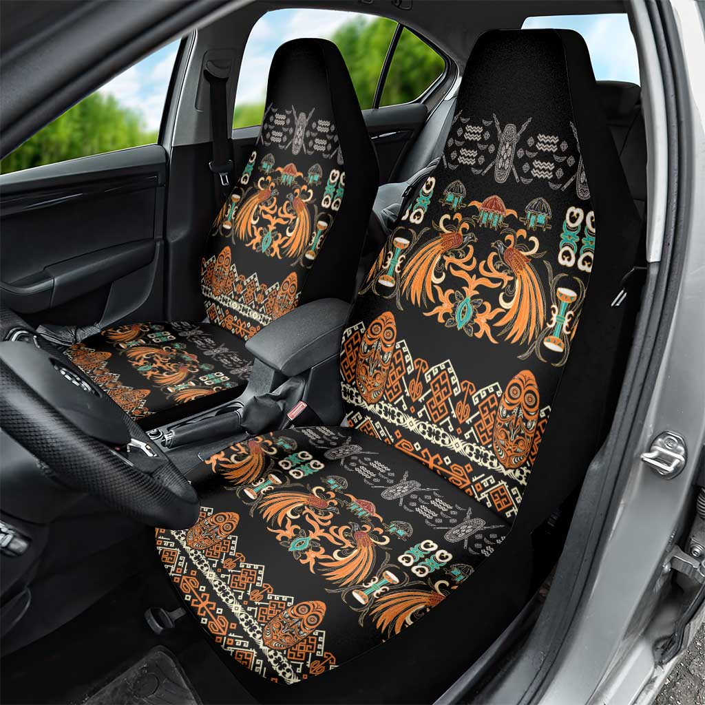 Black Batik Papua-inspired Pattern Car Seat Cover LT9 - Polynesian Pride