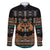 Black Batik Papua-inspired Pattern Family Matching Long Sleeve Bodycon Dress and Hawaiian Shirt - Polynesian Pride