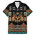 Black Batik Papua-inspired Pattern Family Matching Tank Maxi Dress and Hawaiian Shirt - Polynesian Pride