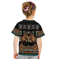 Black Batik Papua-inspired Pattern Kid T Shirt - Polynesian Pride