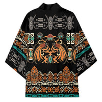 Black Batik Papua-inspired Pattern Kimono - Polynesian Pride