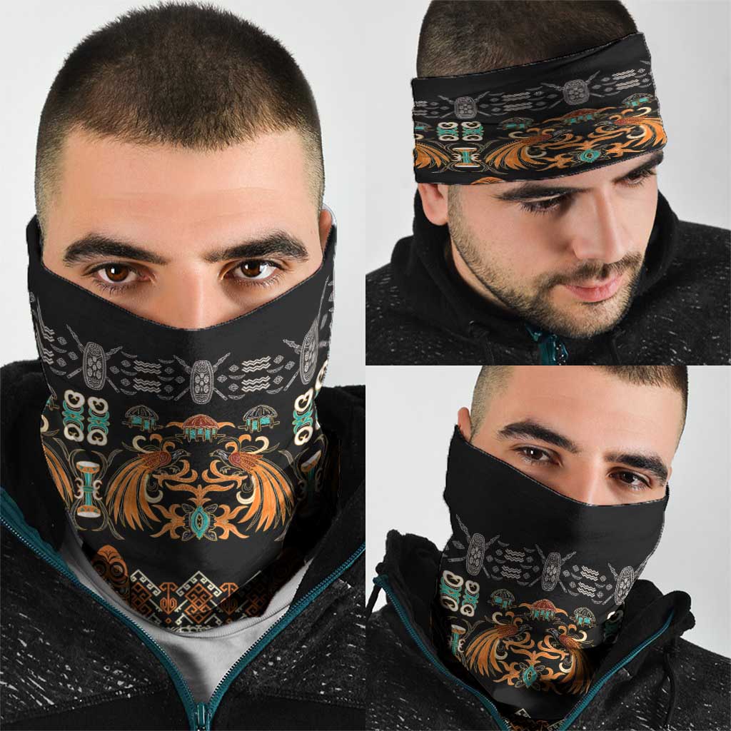 Black Batik Papua-inspired Pattern Neck Gaiter LT9