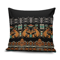 Black Batik Papua-inspired Pattern Pillow Cover - Polynesian Pride