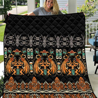 Black Batik Papua-inspired Pattern Quilt LT9 Black - Polynesian Pride