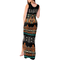 Black Batik Papua-inspired Pattern Tank Maxi Dress - Polynesian Pride