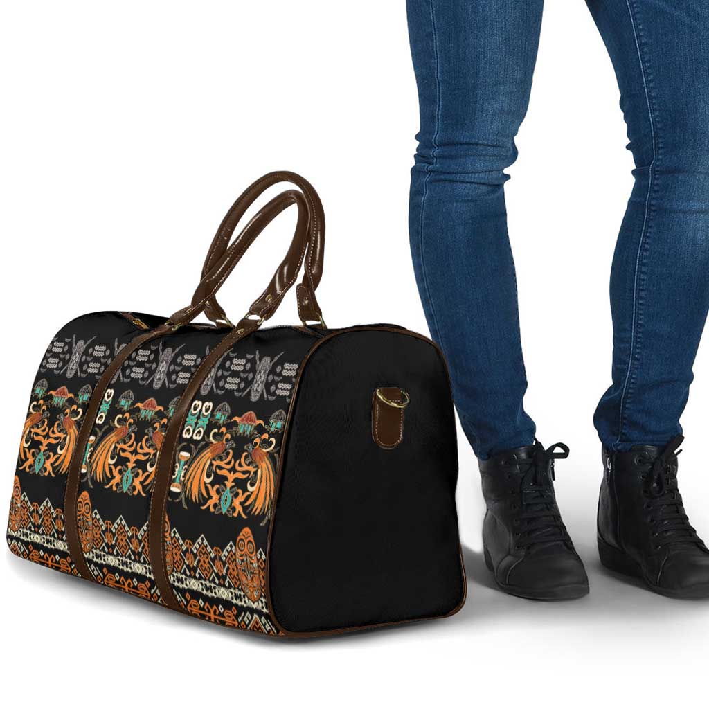 Black Batik Papua-inspired Pattern Travel Bag - Polynesian Pride