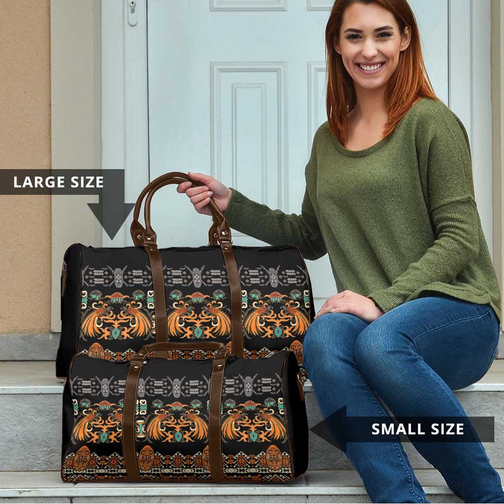 Black Batik Papua-inspired Pattern Travel Bag - Polynesian Pride