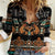 Black Batik Papua-inspired Pattern Women Casual Shirt - Polynesian Pride