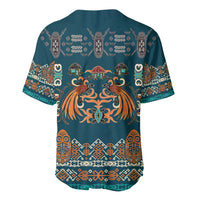 Dark Cyan Blue Batik Papua-inspired Pattern Baseball Jersey LT9 - Polynesian Pride
