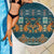 Dark Cyan Blue Batik Papua-inspired Pattern Beach Blanket - Polynesian Pride