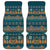Dark Cyan Blue Batik Papua-inspired Pattern Car Mats - Polynesian Pride