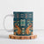 Dark Cyan Blue Batik Papua-inspired Pattern Ceramic Mug - Polynesian Pride