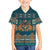 Dark Cyan Blue Batik Papua-inspired Pattern Family Matching Long Sleeve Bodycon Dress and Hawaiian Shirt - Polynesian Pride