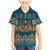 Dark Cyan Blue Batik Papua-inspired Pattern Family Matching Mermaid Dress and Hawaiian Shirt - Polynesian Pride