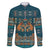 Dark Cyan Blue Batik Papua-inspired Pattern Family Matching Short Sleeve Bodycon Dress and Hawaiian Shirt - Polynesian Pride