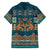 Dark Cyan Blue Batik Papua-inspired Pattern Hawaiian Shirt - Polynesian Pride