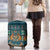 Dark Cyan Blue Batik Papua-inspired Pattern Luggage Cover - Polynesian Pride