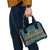 Dark Cyan Blue Batik Papua-inspired Pattern Shoulder Handbag - Polynesian Pride