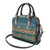 Dark Cyan Blue Batik Papua-inspired Pattern Shoulder Handbag - Polynesian Pride