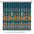 Dark Cyan Blue Batik Papua-inspired Pattern Shower Curtain - Polynesian Pride