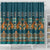 Dark Cyan Blue Batik Papua-inspired Pattern Shower Curtain - Polynesian Pride