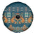 Dark Cyan Blue Batik Papua-inspired Pattern Spare Tire Cover - Polynesian Pride