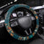 Dark Cyan Blue Batik Papua-inspired Pattern Steering Wheel Cover - Polynesian Pride