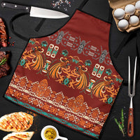 Oxblood Batik Papua-inspired Pattern Apron - Polynesian Pride