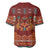 Oxblood Batik Papua-inspired Pattern Baseball Jersey - Polynesian Pride